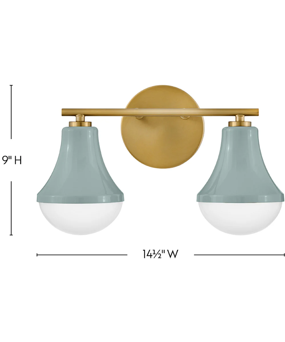 Haddie 2-Light Small Two Light Vanity in Seafoam - Image 2