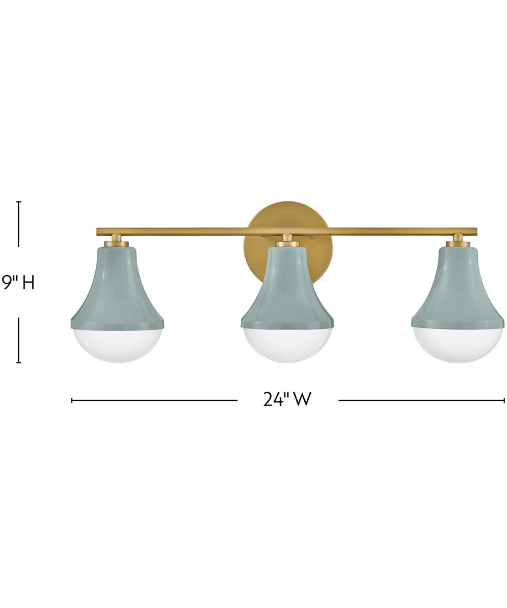 Haddie 3-Light Medium Three Light Vanity in Seafoam - Image 3