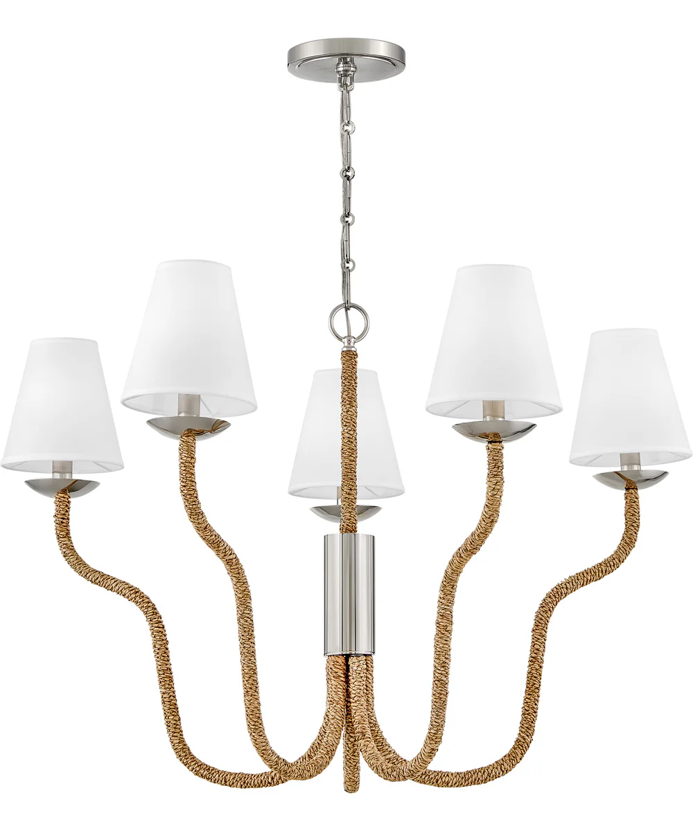 Harwich 5-Light Medium Chandelier in Polished Nickel - Image 2