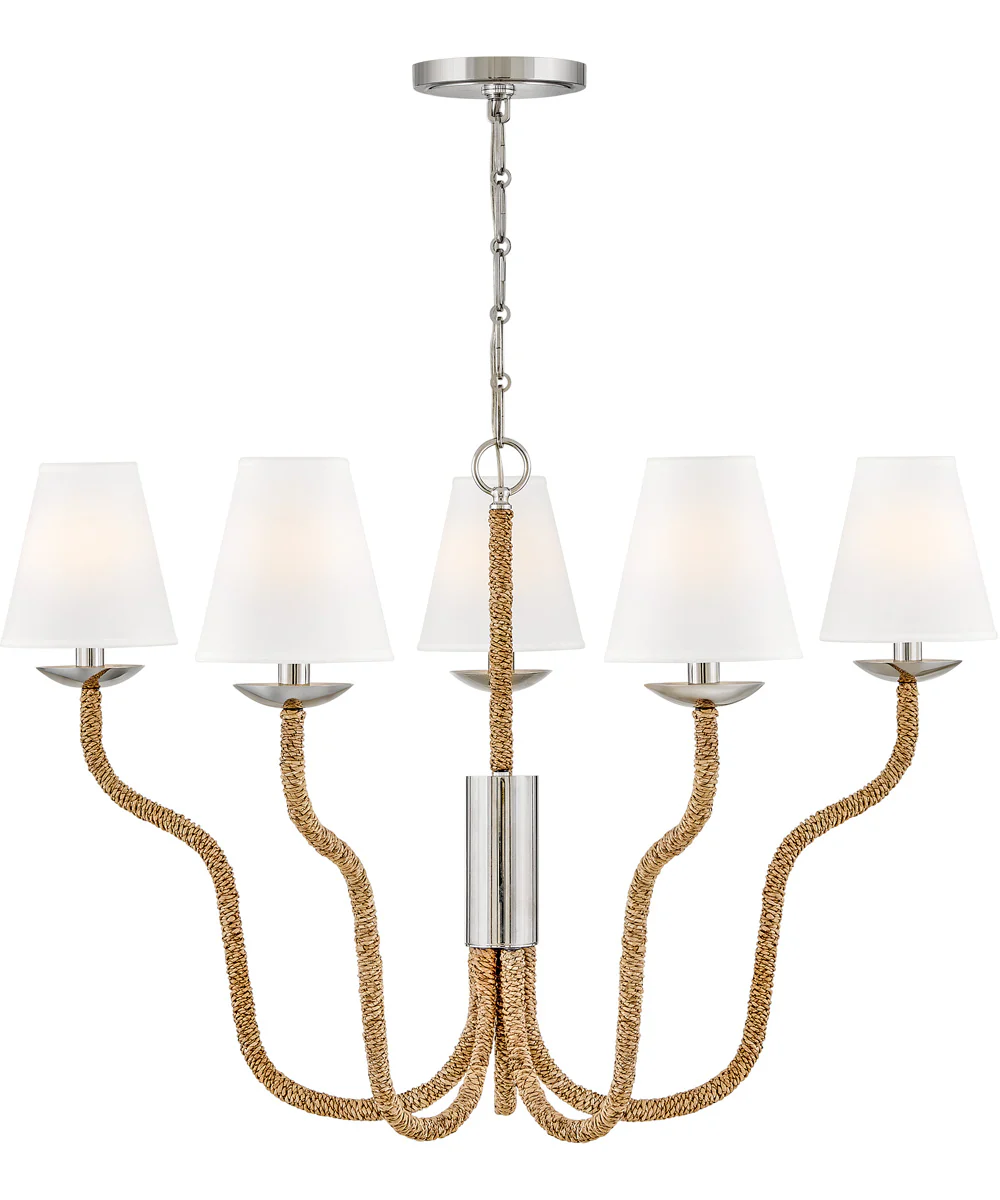 Harwich 5-Light Medium Chandelier in Polished Nickel - Image 3
