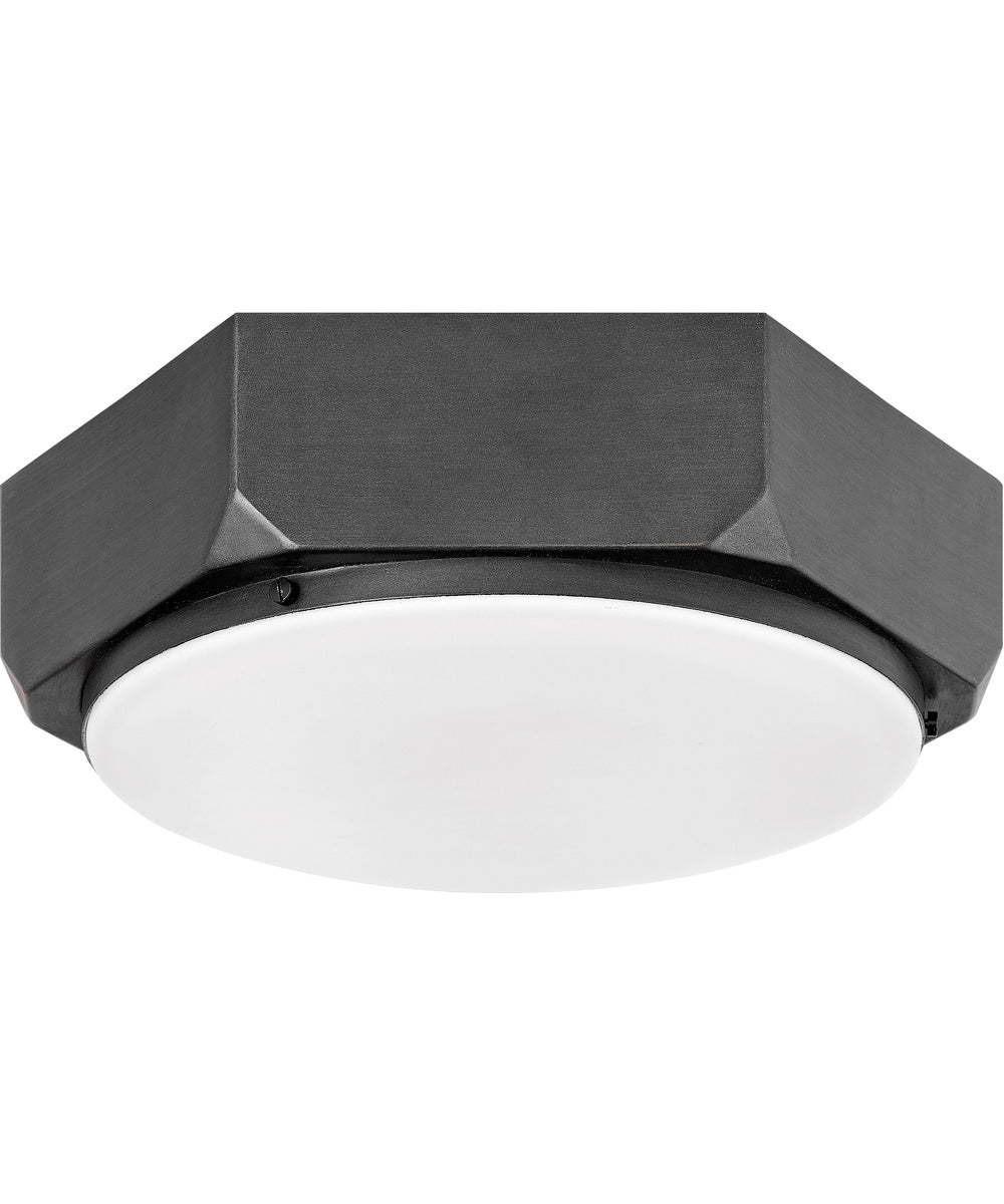 Hex 3-Light Medium Flush Mount in Brushed Graphite