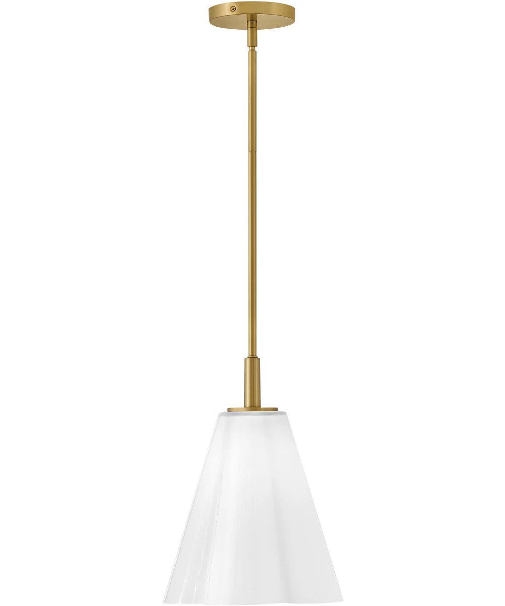 Honey 1-Light Small Pendant in Lacquered Brass