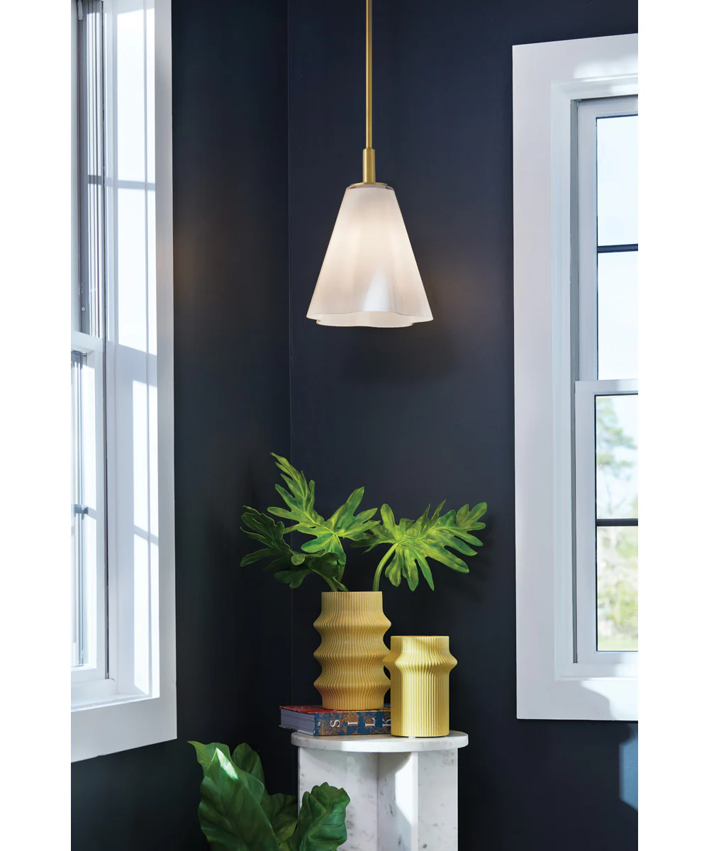 Honey 1-Light Small Pendant in Lacquered Brass - Image 2