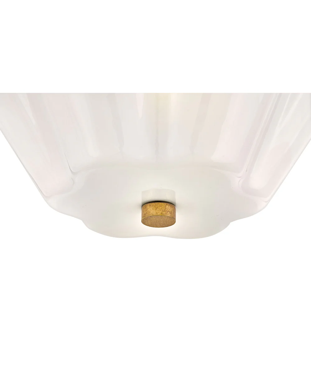 Honey 3-Light Medium Semi-Flush Mount in Distressed Brass - Image 6