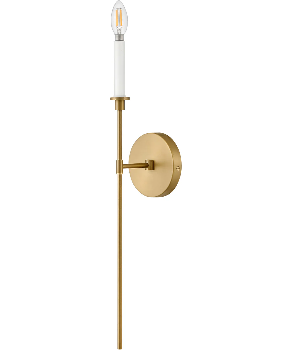Hux 1-Light Large Single Light Sconce in Lacquered Brass - Image 2