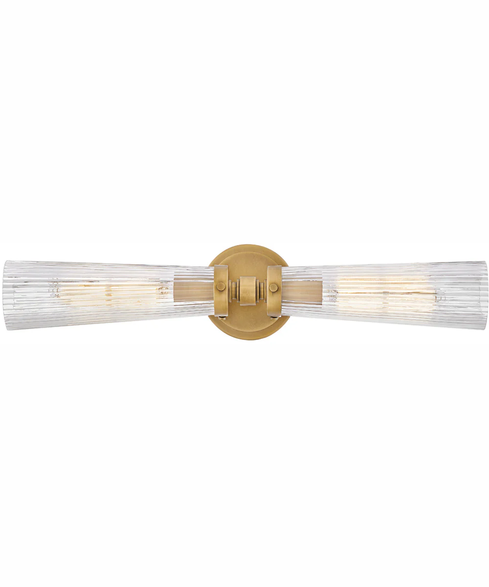 Jude 2-Light Two Light Vanity in Heritage Brass