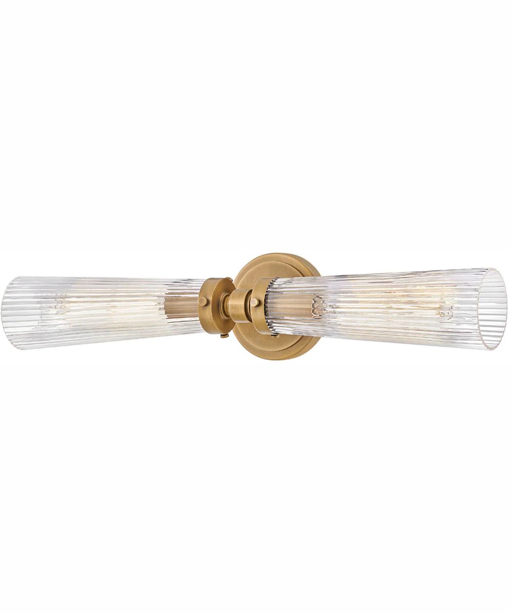 Jude 2-Light Two Light Vanity in Heritage Brass - Image 3