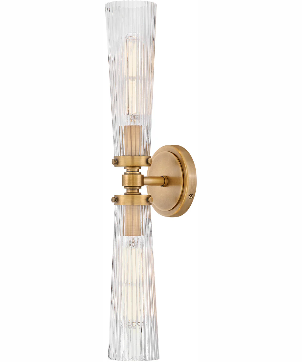Jude 2-Light Two Light Vanity in Heritage Brass - Image 6
