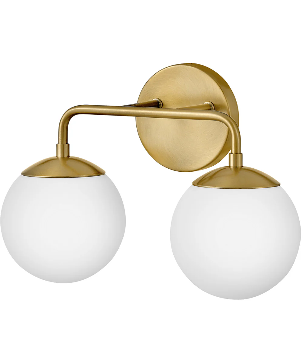Julep 2-Light Small Two Light Vanity in Lacquered Brass - Image 2