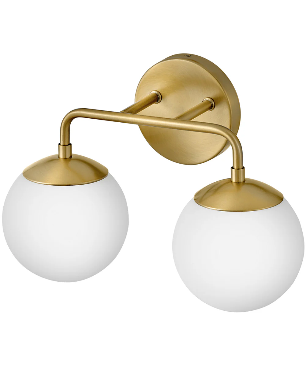 Julep 2-Light Small Two Light Vanity in Lacquered Brass - Image 3