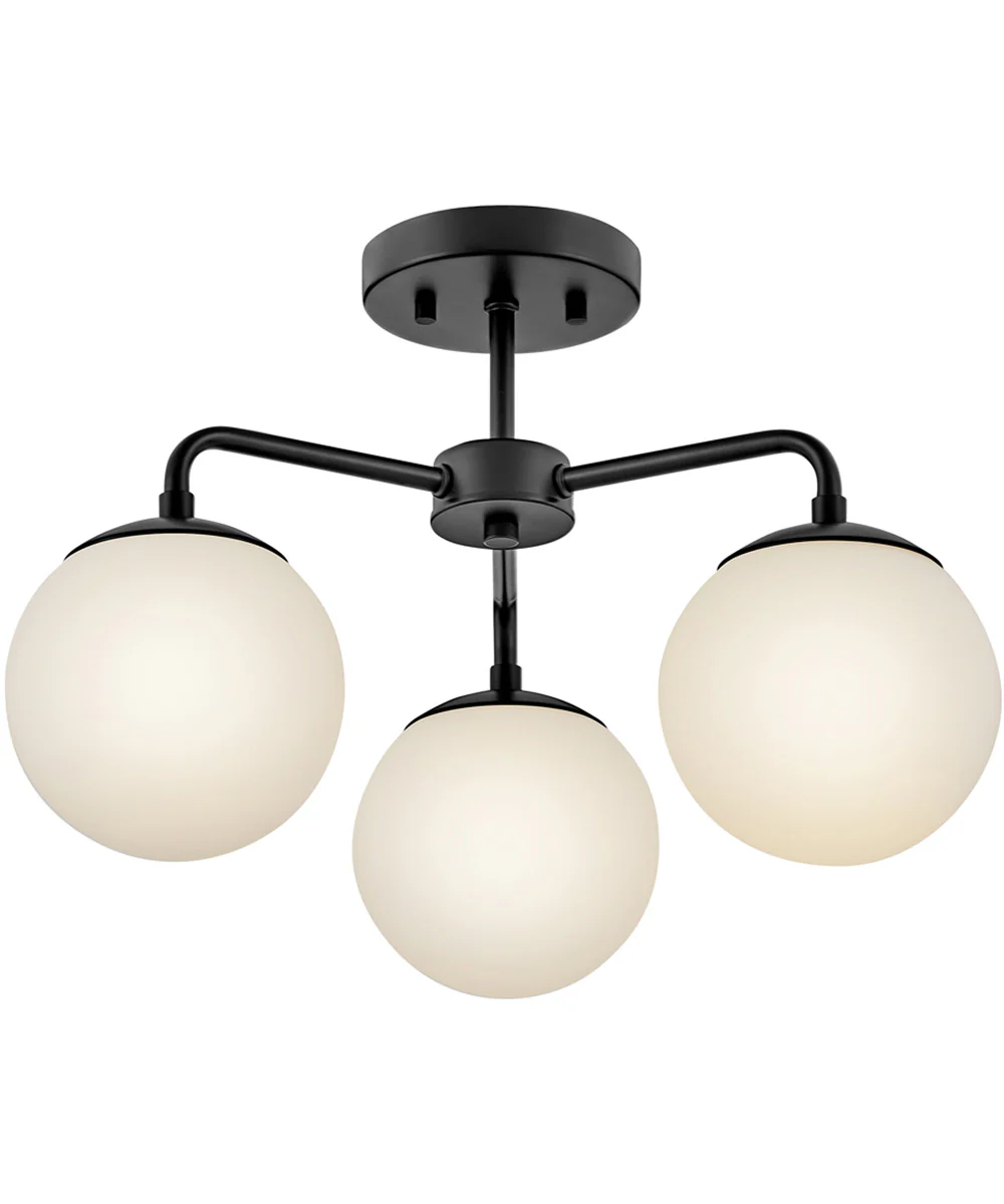 Julep 3-Light Medium Semi-Flush Mount in Black - Image 4