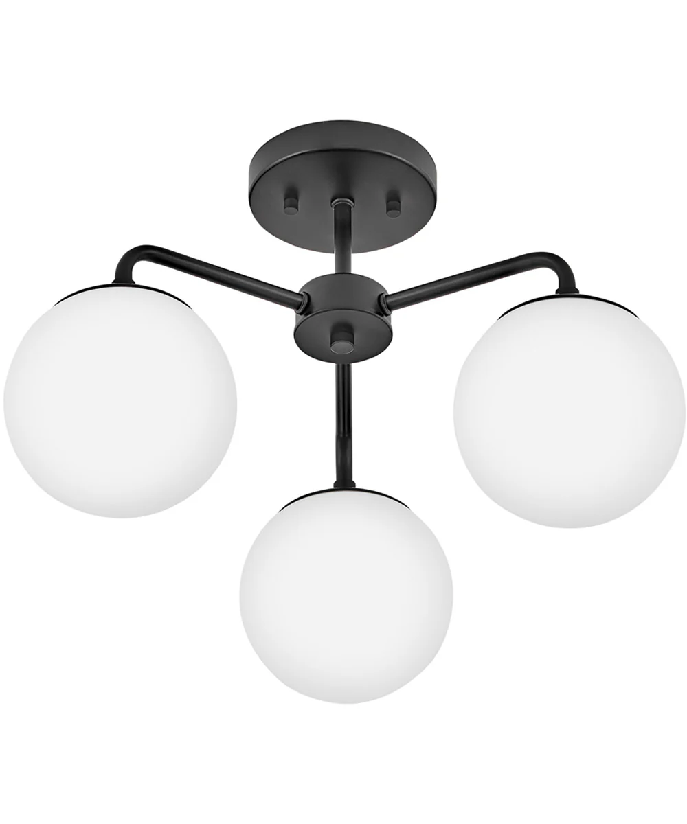 Julep 3-Light Medium Semi-Flush Mount in Black - Image 5
