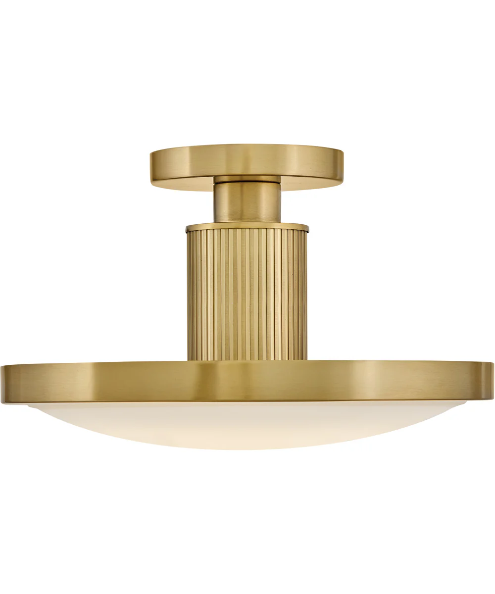 Kieran LED-Light Medium Semi-Flush Mount in Lacquered Brass - Image 4