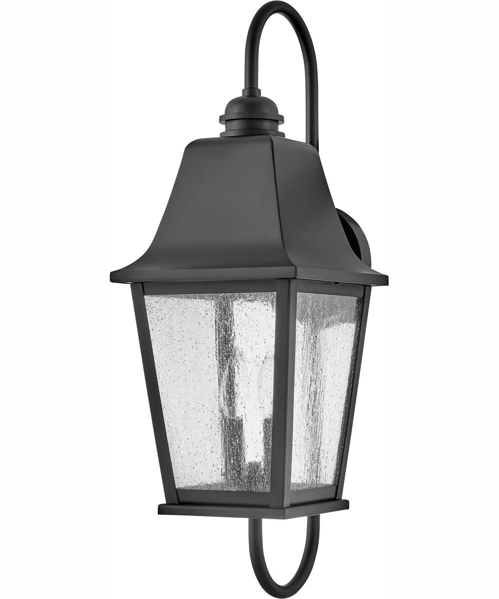 Kingston 2-Light Medium Wall Mount Lantern in Black - Image 2