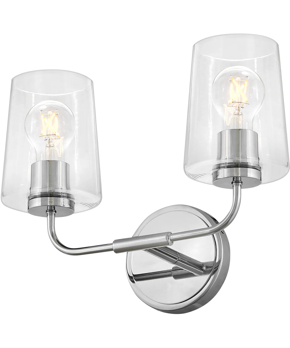 Kline 2-Light Small Two Light Vanity in Chrome - Image 4