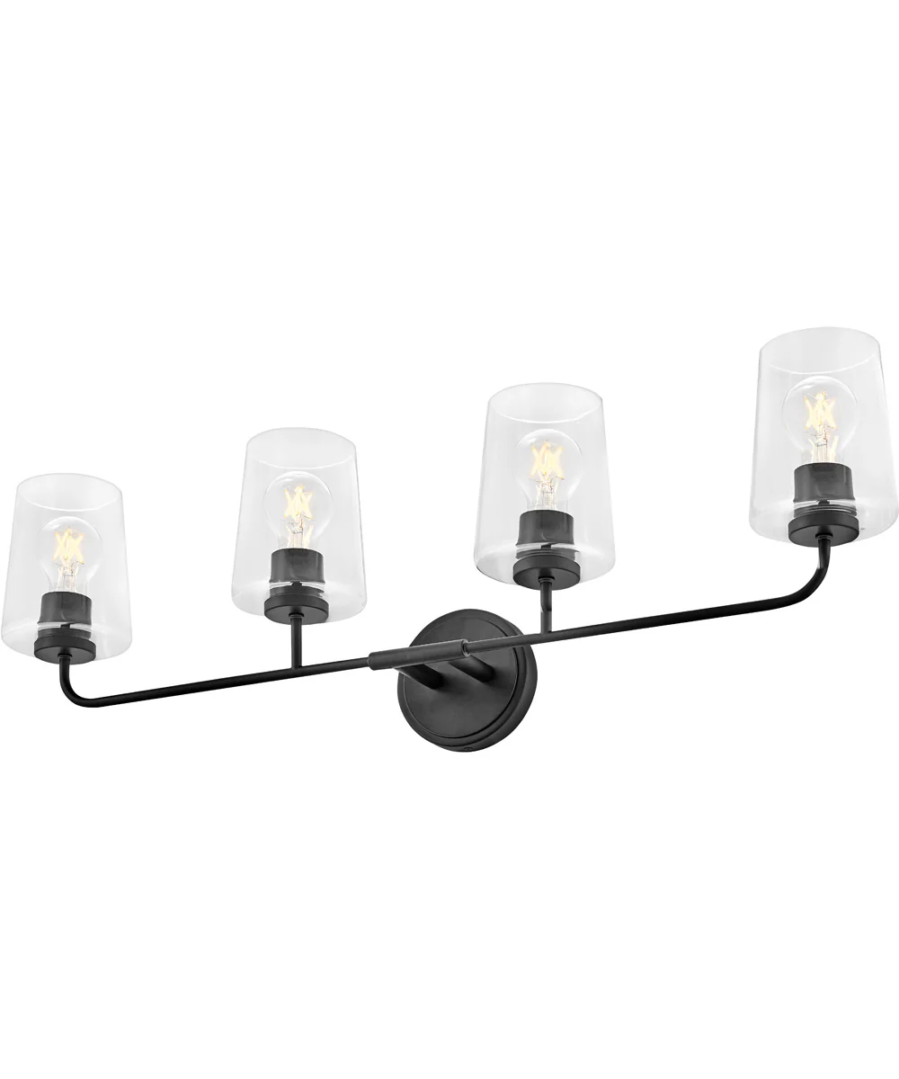 Kline 4-Light Large Four Light Vanity in Black - Image 4