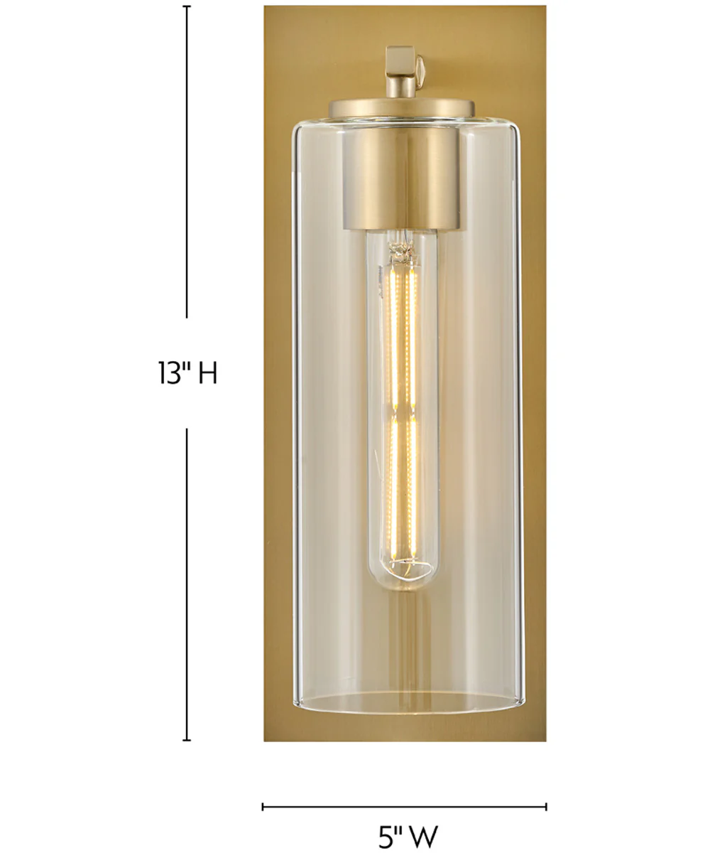 Lane 1-Light Medium Single Light Sconce in Lacquered Brass - Image 2
