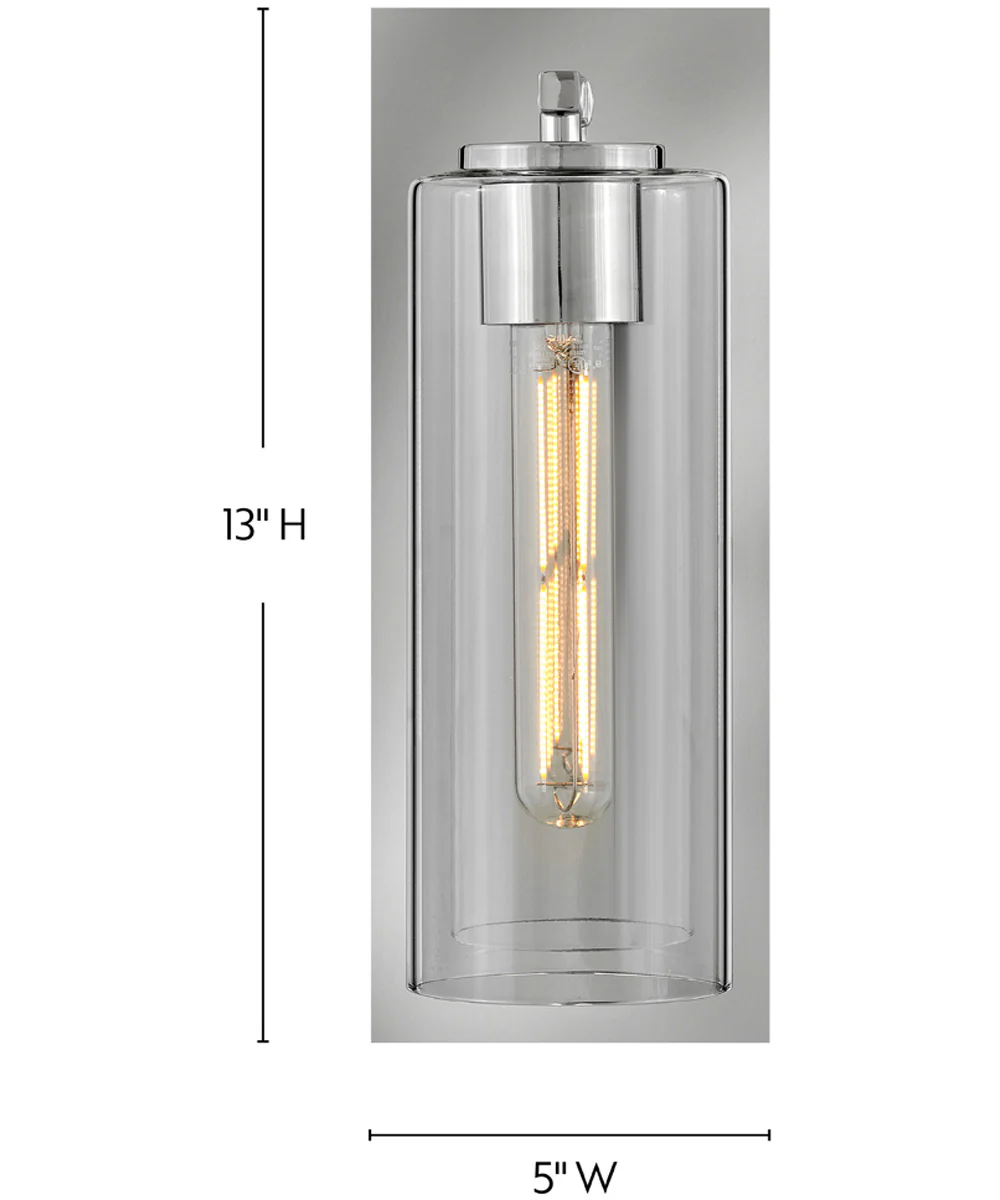 Lane 1-Light Medium Single Light Sconce in Polished Nickel - Image 2