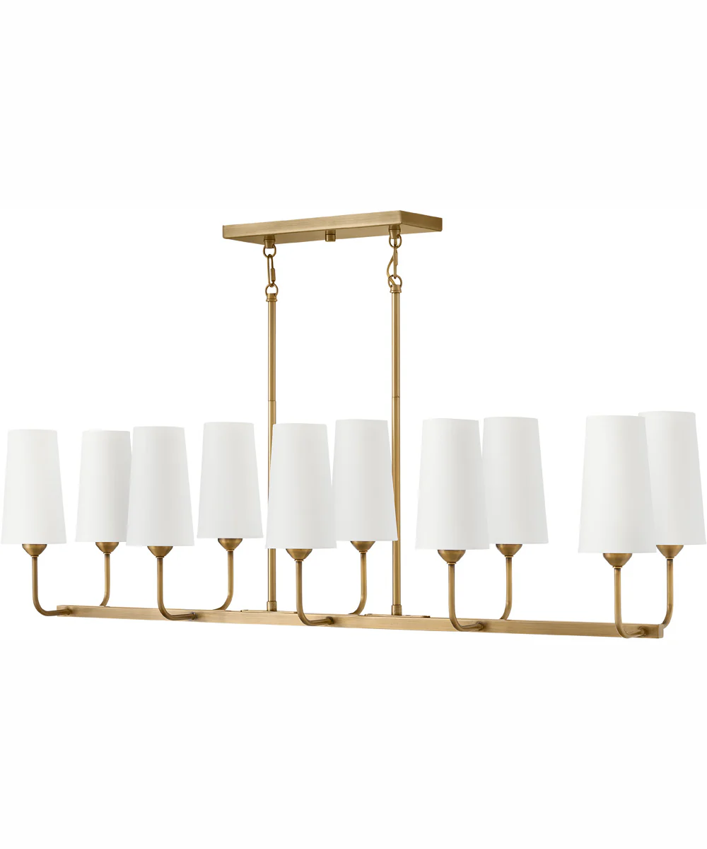Lewis 10-Light Ten Light Linear in Heritage Brass - Image 2