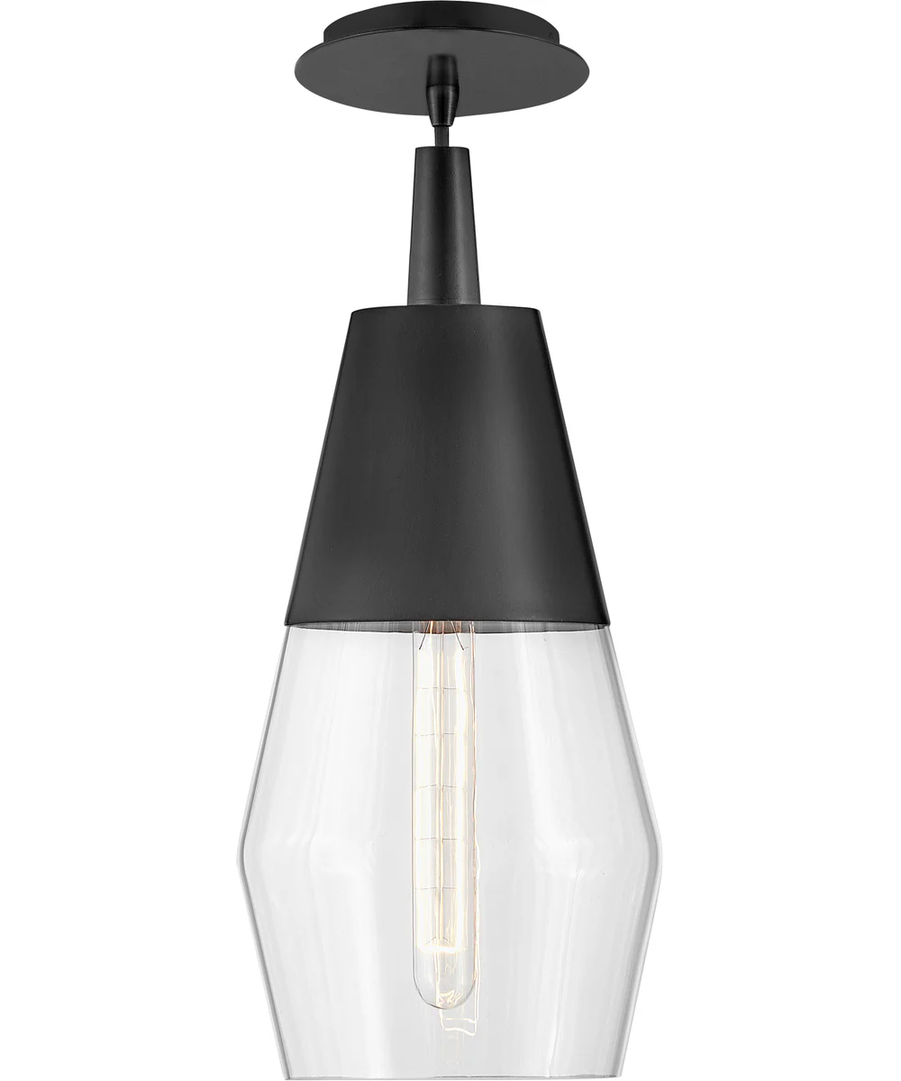 Livie 1-Light Small Single Light Convertible Pendant in Black - Image 3