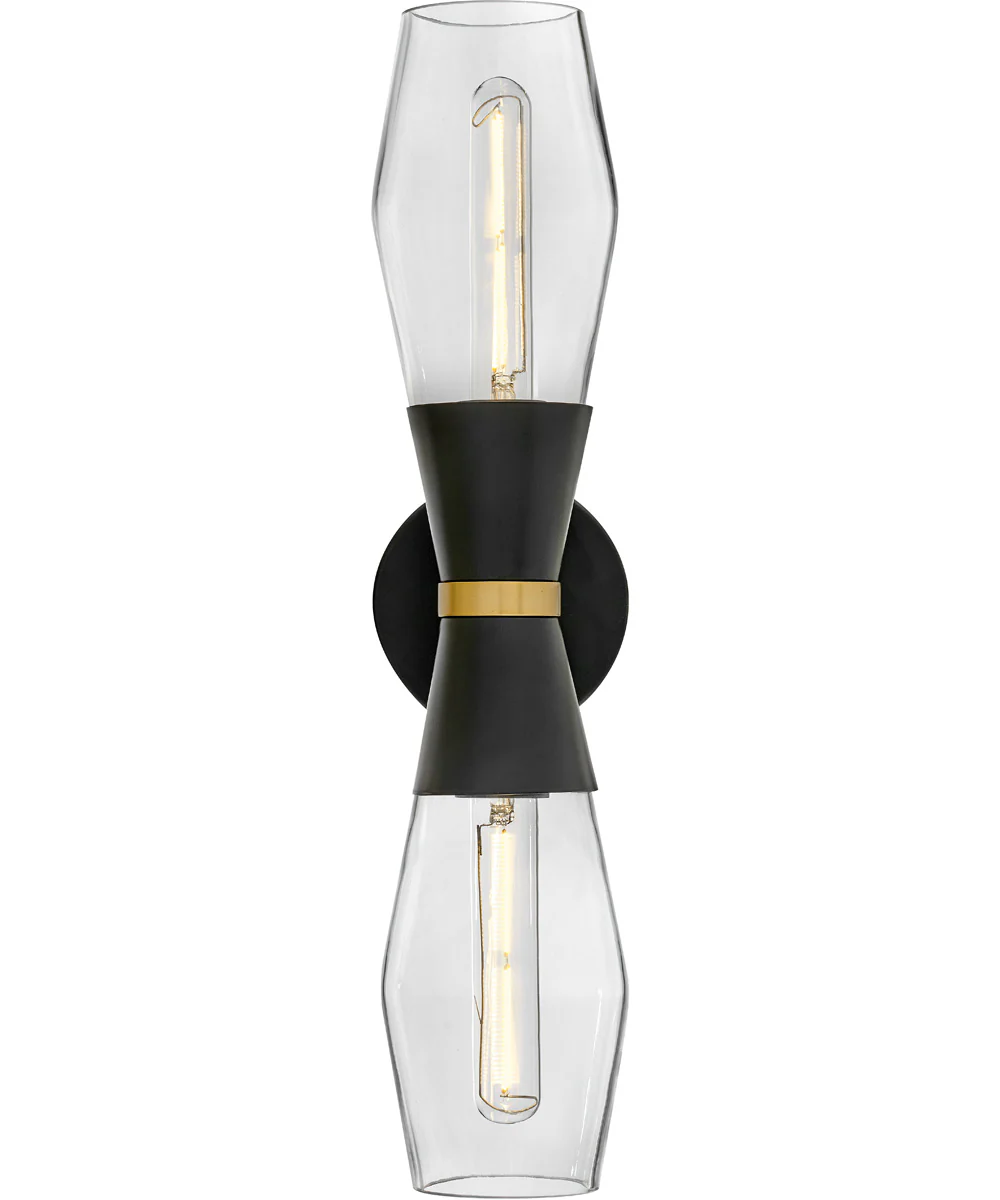 Livie 2-Light Large Two Light Sconce in Black - Image 4