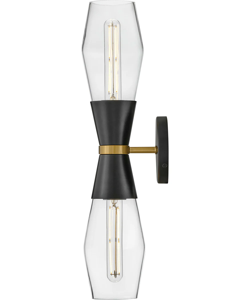 Livie 2-Light Large Two Light Sconce in Black - Image 5