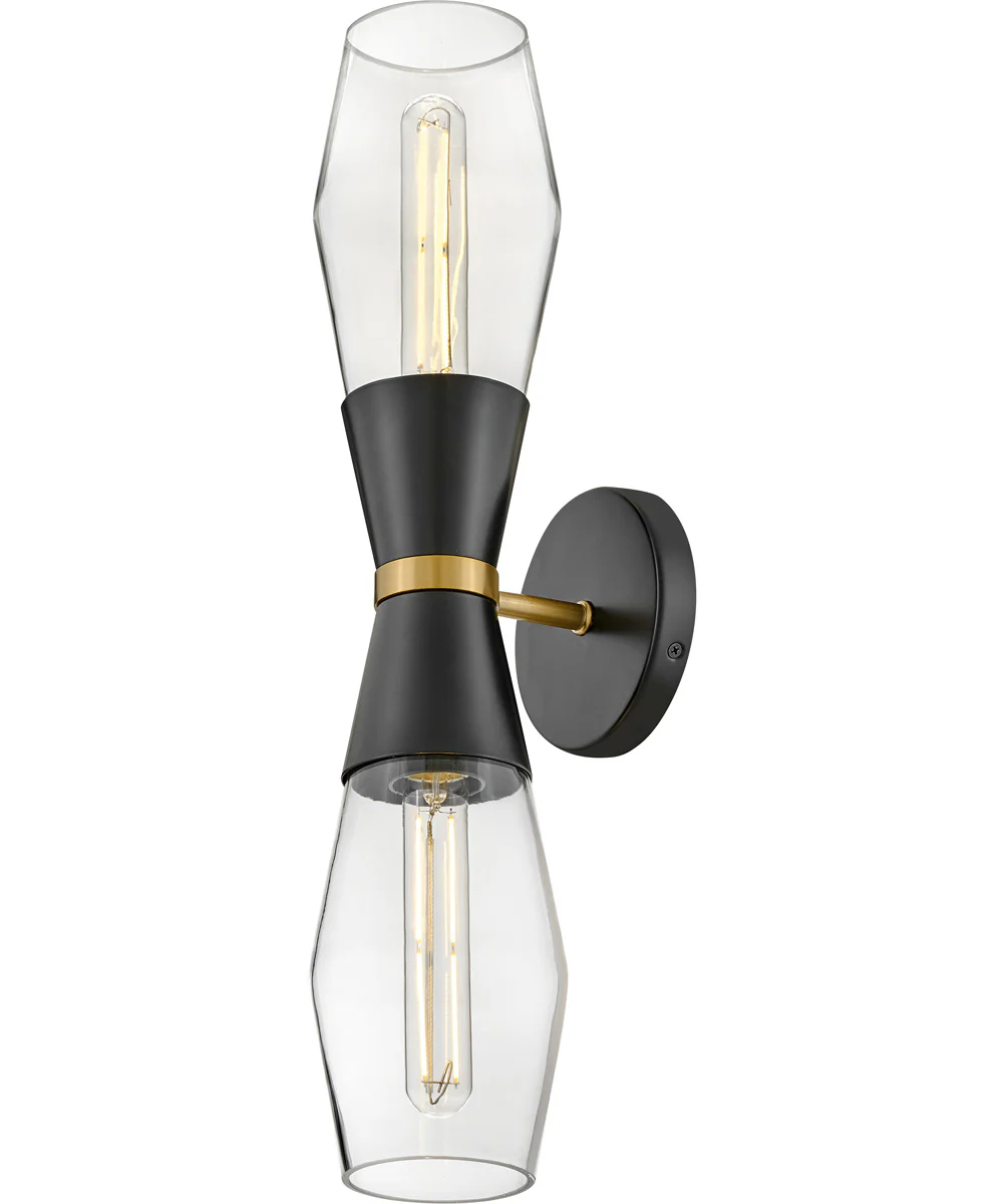 Livie 2-Light Large Two Light Sconce in Black - Image 6