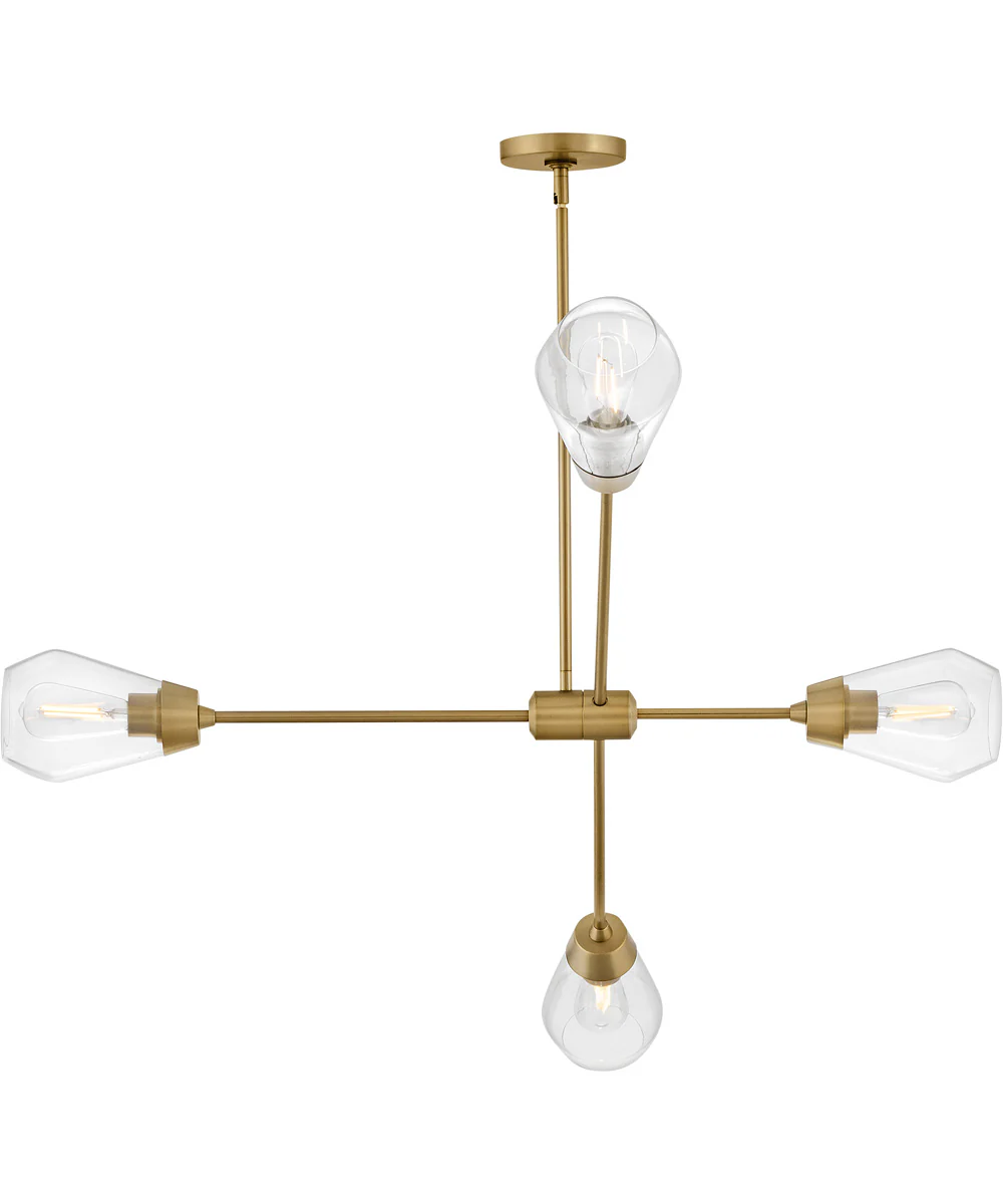 Livie 4-Light Medium Convertible Mobile Single Tier in Lacquered Brass - Image 4