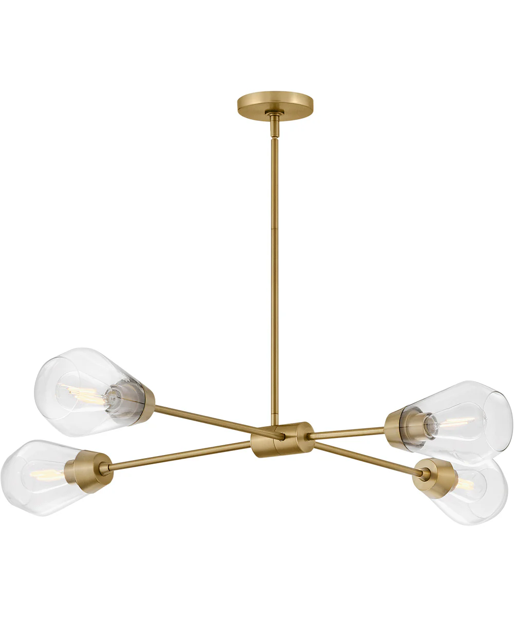 Livie 4-Light Medium Convertible Mobile Single Tier in Lacquered Brass - Image 6