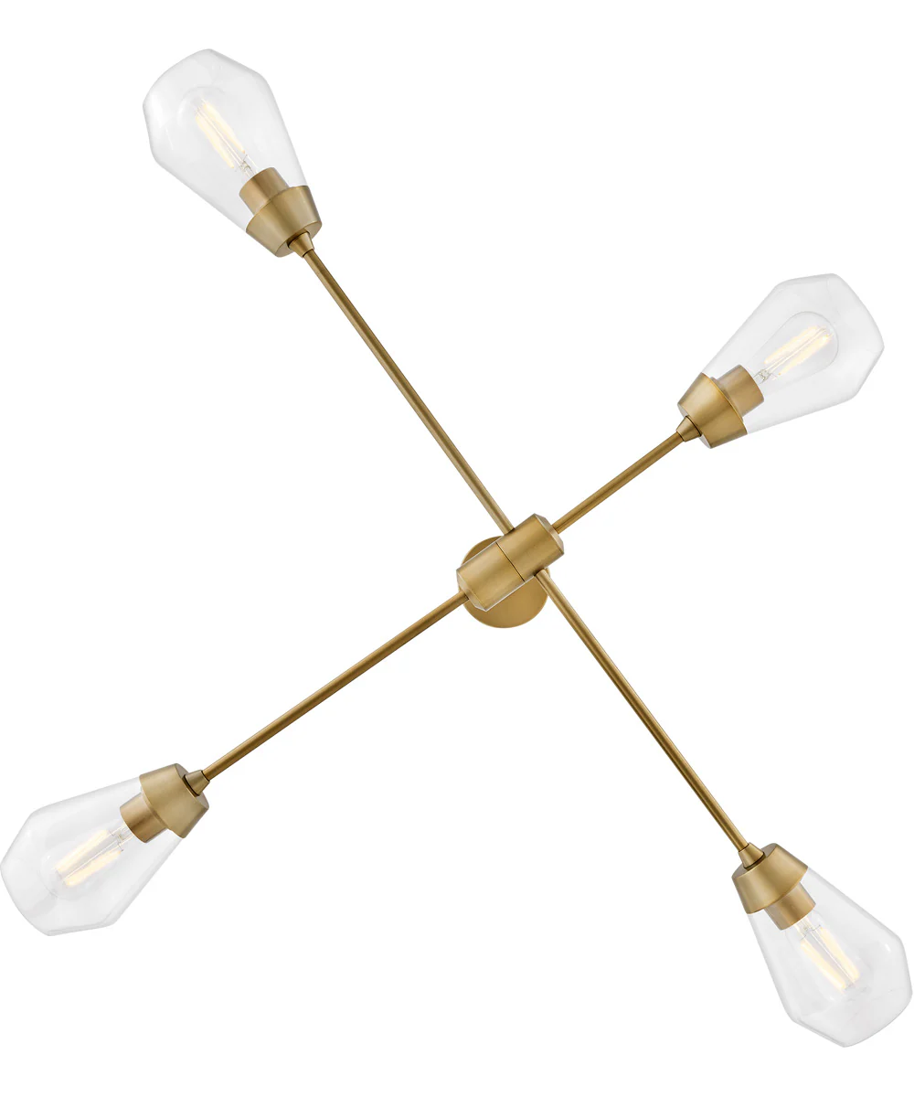 Livie 4-Light Medium Convertible Mobile Single Tier in Lacquered Brass - Image 7