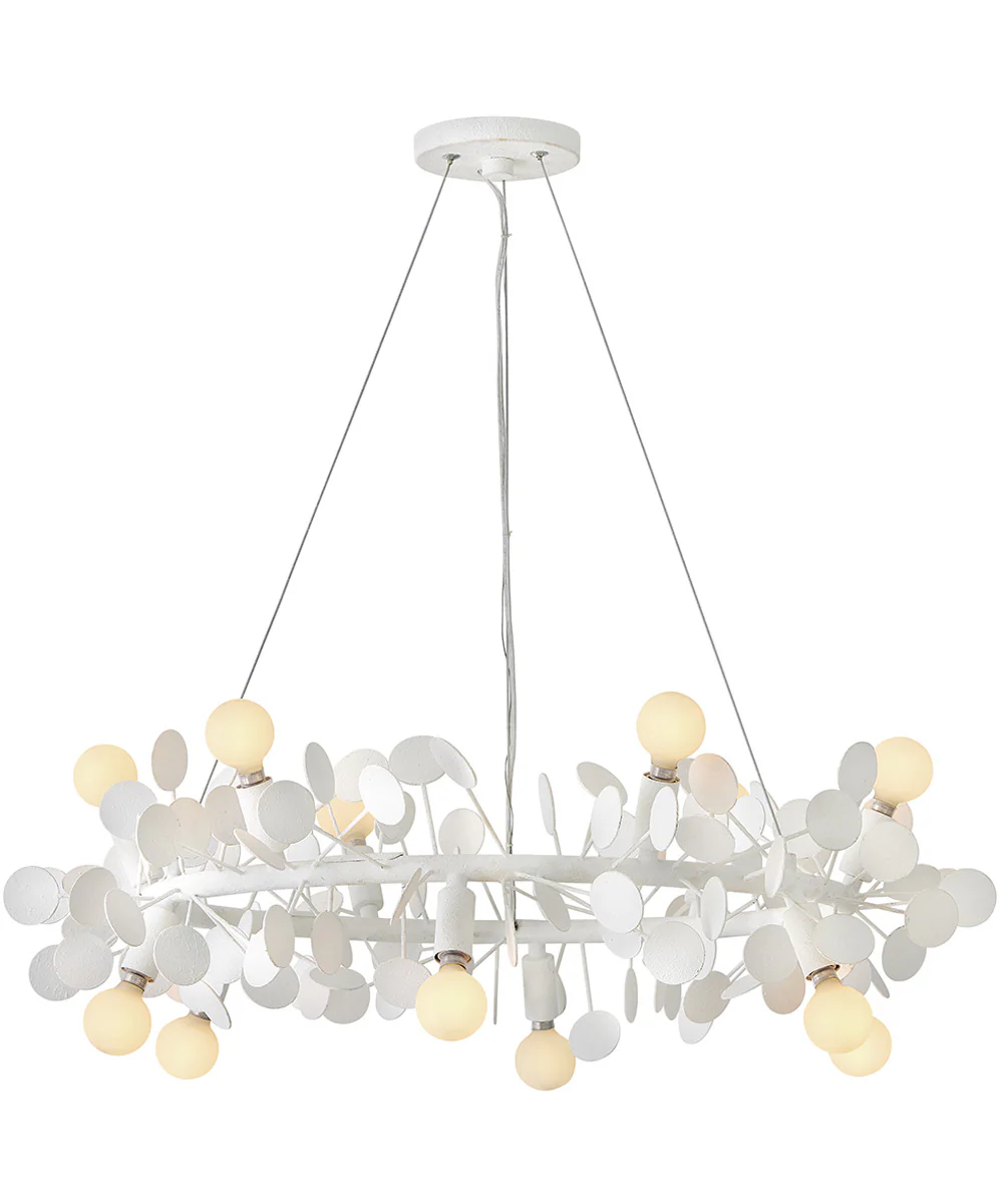 Lolli 12-Light Medium Single Tier Chandelier in Textured Plaster