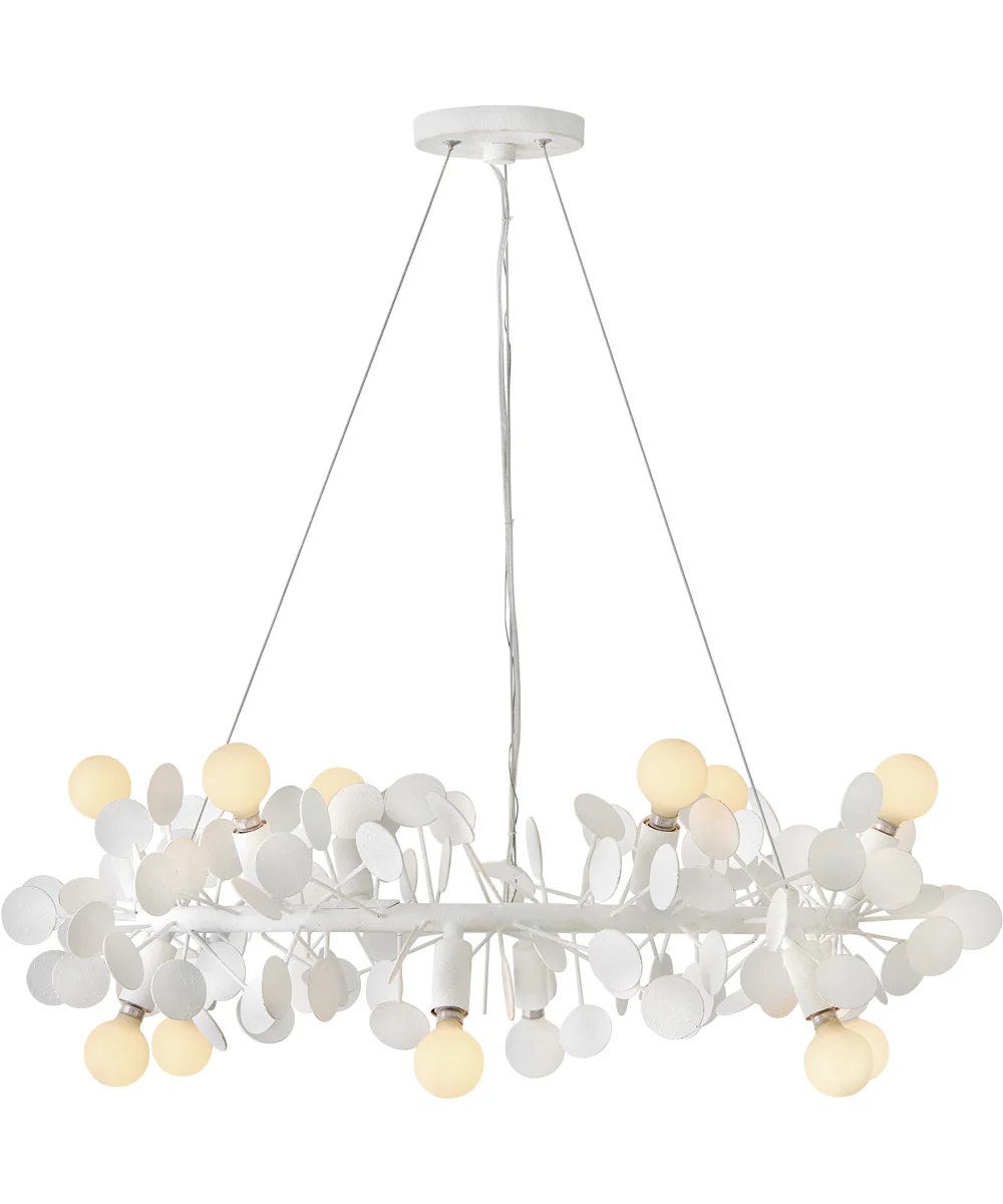 Lolli 12-Light Medium Single Tier Chandelier in Textured Plaster - Image 3