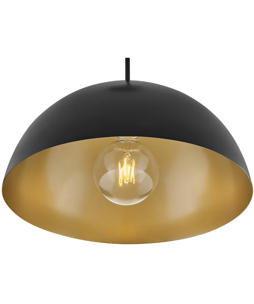 Lou 1-Light Medium Single Light Pendant in Black - Image 2
