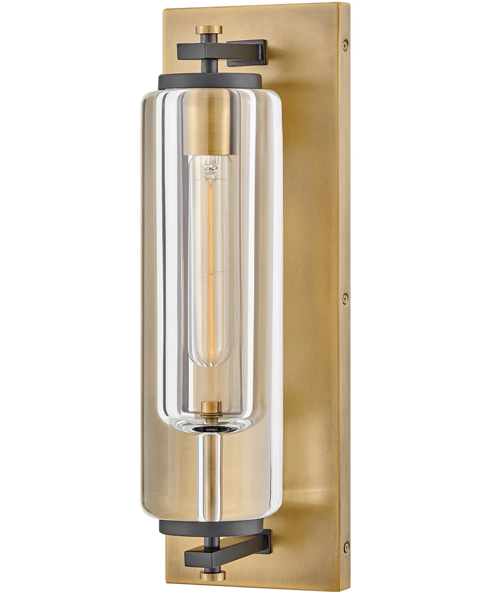 Lourde 1-Light Medium Wall Mount Lantern in Heritage Brass - Image 2