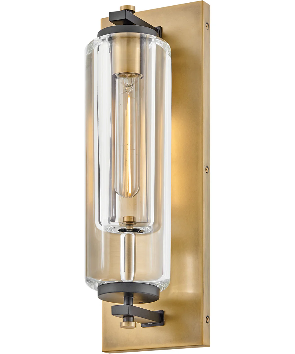 Lourde 1-Light Medium Wall Mount Lantern in Heritage Brass - Image 3