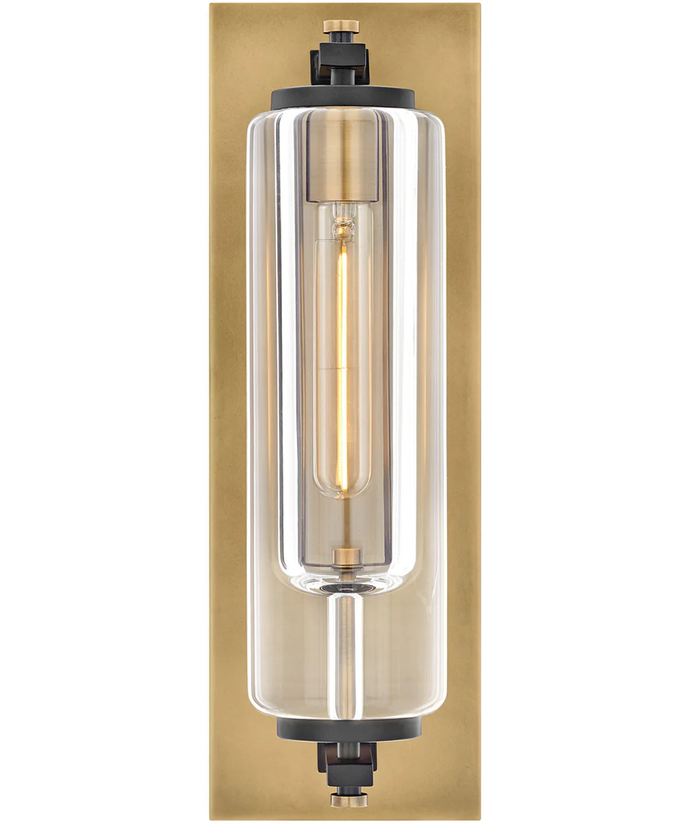 Lourde 1-Light Medium Wall Mount Lantern in Heritage Brass - Image 4