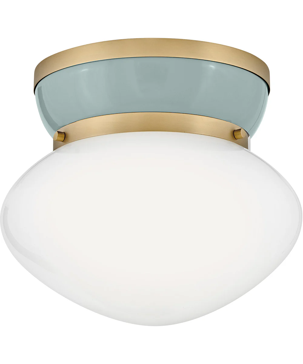 Lucy 1-Light Small Flush Mount in Lacquered Brass - Image 2