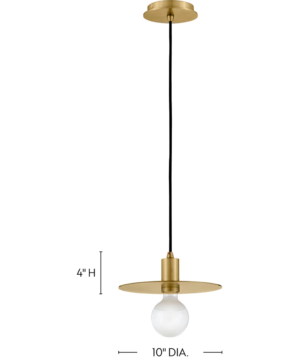Lulu 1-Light Small Convertible Pendant in Lacquered Brass - Image 2
