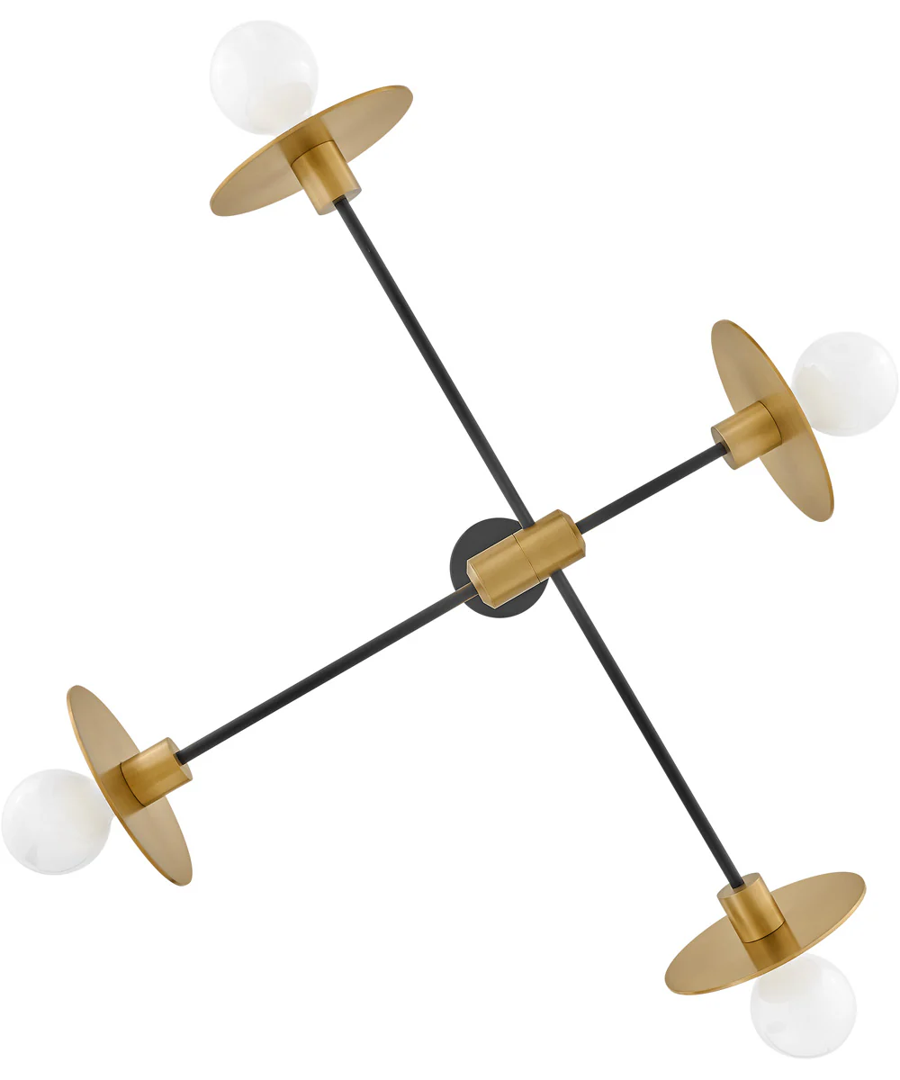 Lulu 4-Light Medium Mobile Single Tier in Lacquered Brass - Image 7