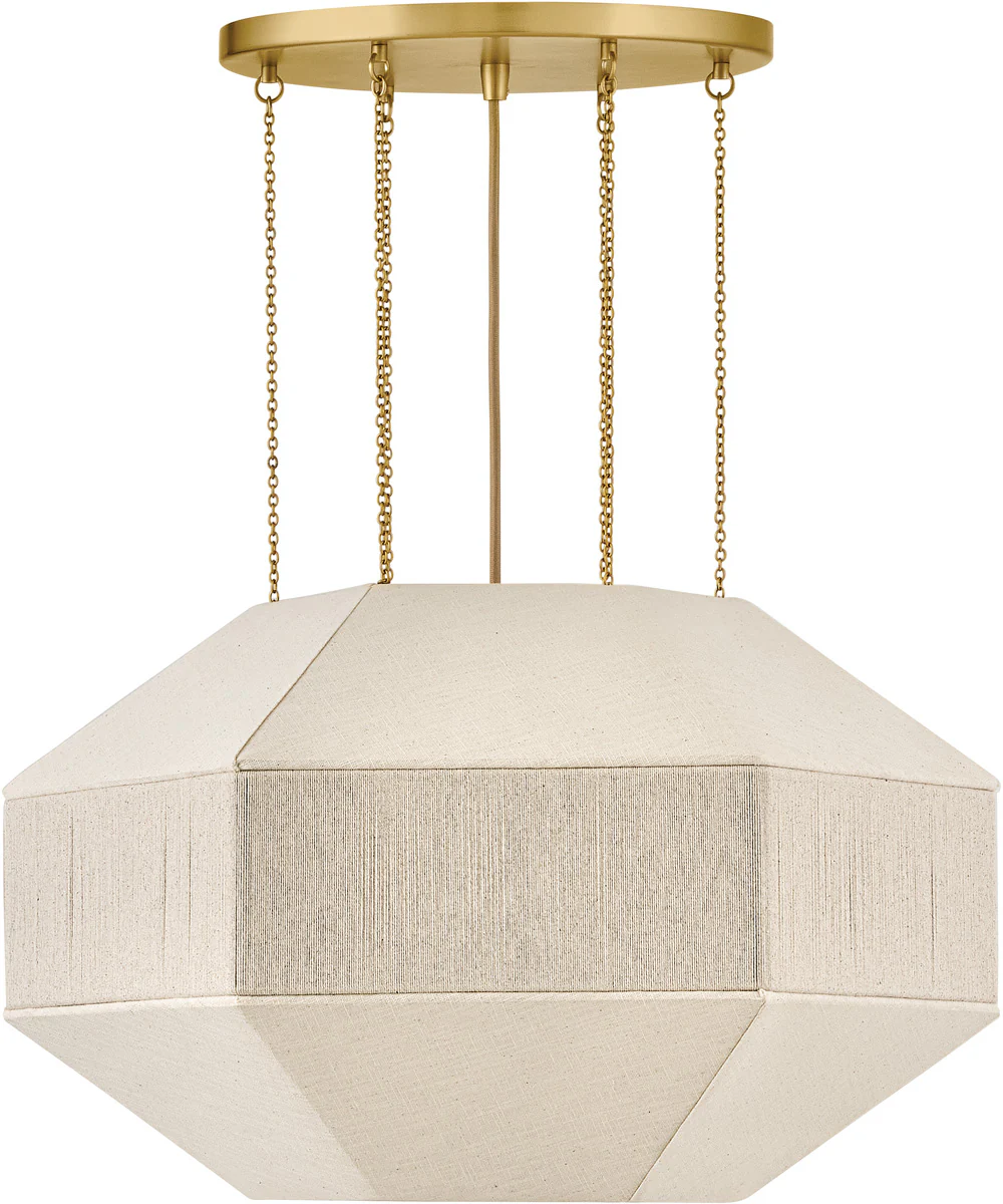 Lyla 4-Light Medium Convertible Chandelier in Lacquered Brass - Image 3