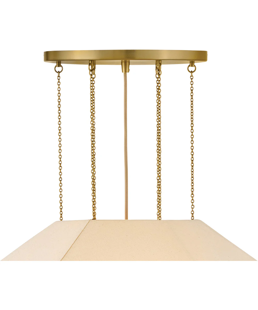 Lyla 4-Light Medium Convertible Chandelier in Lacquered Brass - Image 7
