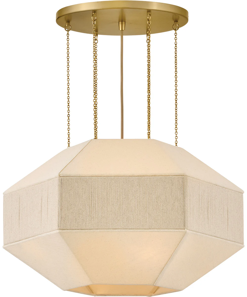 Lyla 4-Light Medium Convertible Chandelier in Lacquered Brass - Image 8