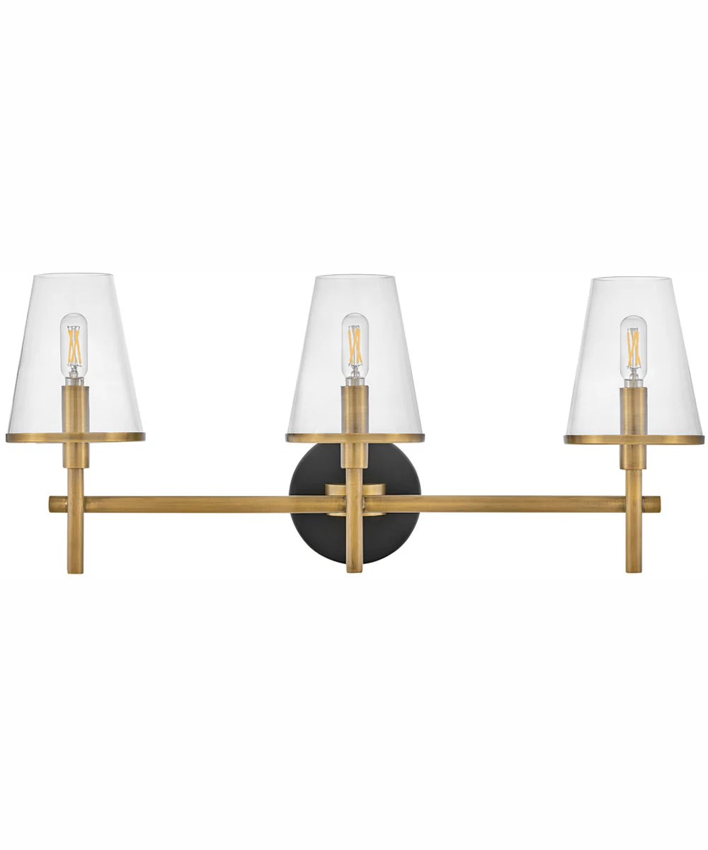 Marten 3-Light Three Light Vanity in Heritage Brass - Image 2