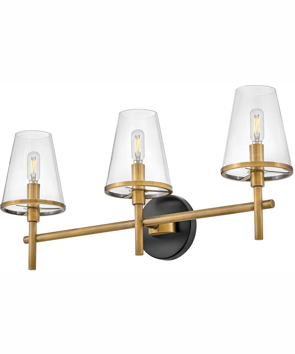 Marten 3-Light Three Light Vanity in Heritage Brass - Image 5
