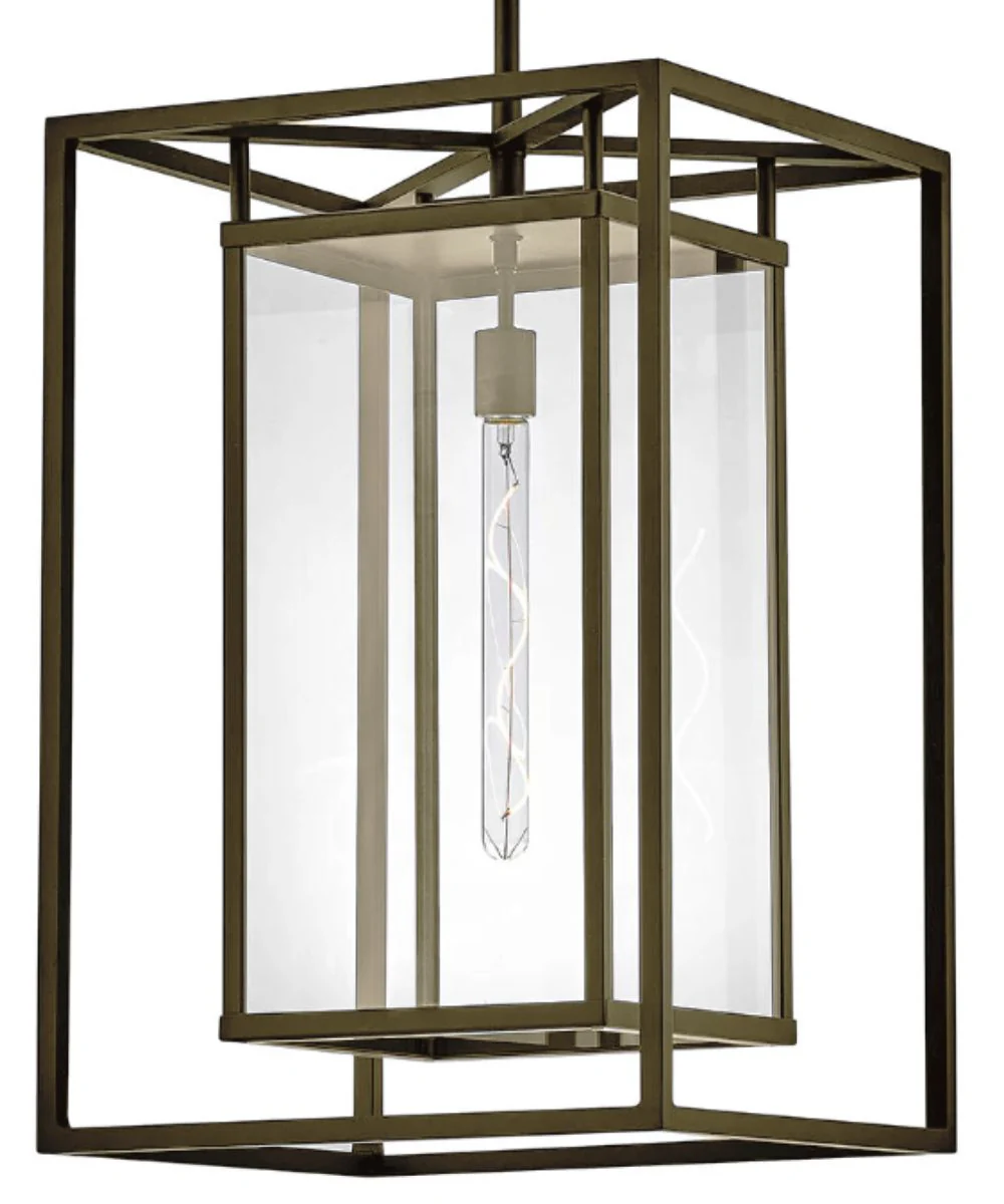 Max 1-Light Extra Large Hanging Lantern 12v in Burnished Bronze - Image 4