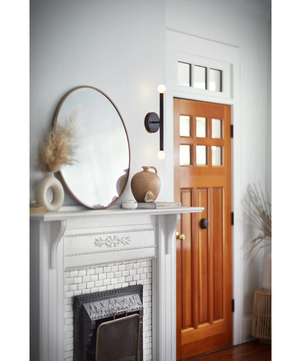 Millie 2-Light Medium Two Light Tall Sconce in Black - Image 2