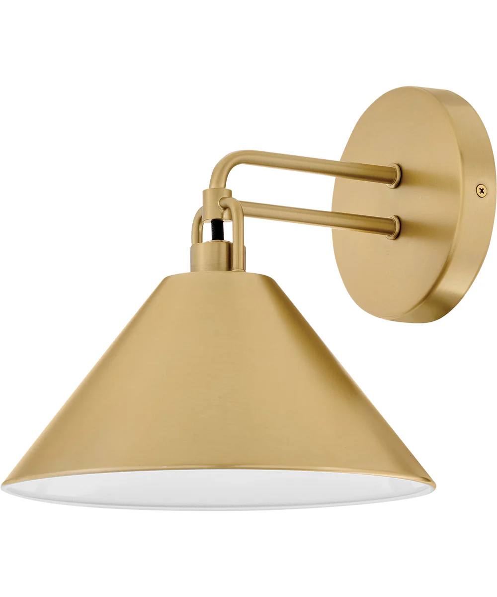Milo 1-Light Small Single Light Sconce in Lacquered Brass - Image 2