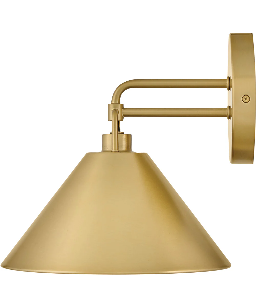 Milo 1-Light Small Single Light Sconce in Lacquered Brass - Image 4