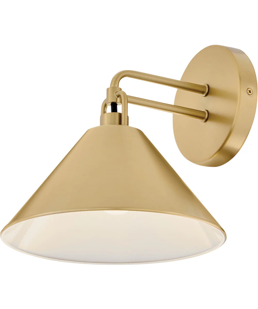 Milo 1-Light Small Single Light Sconce in Lacquered Brass - Image 5