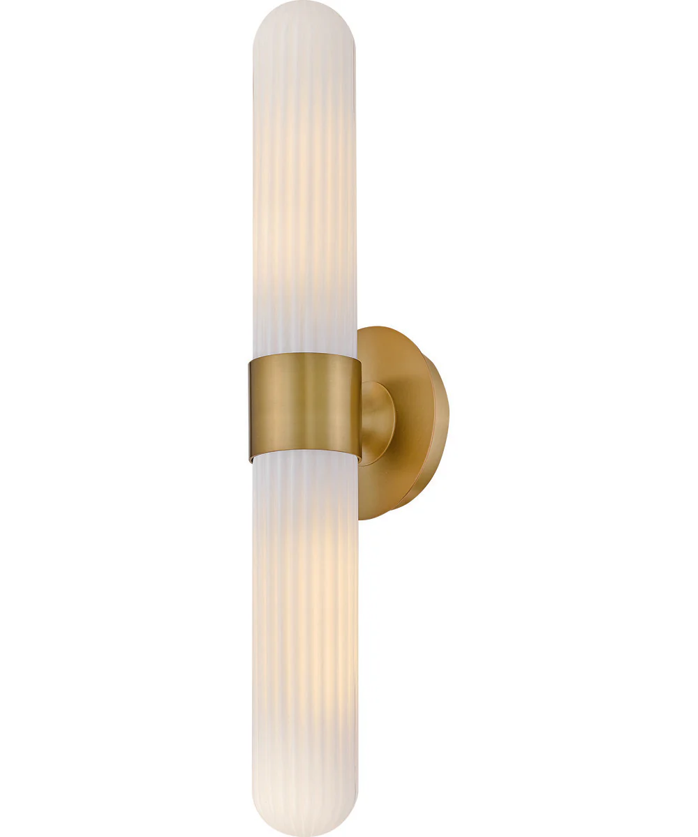 Nina 2-Light Large Two Light Sconce in Lacquered Brass - Image 4